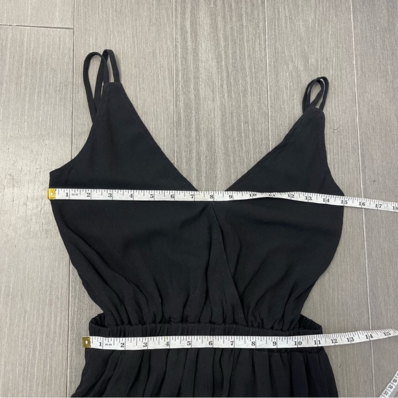 NWT LuLu’s Lost in Paradise Black Maxi Dress XS Lulus Open Back Sexy Side Slits - Picture 12 of 14